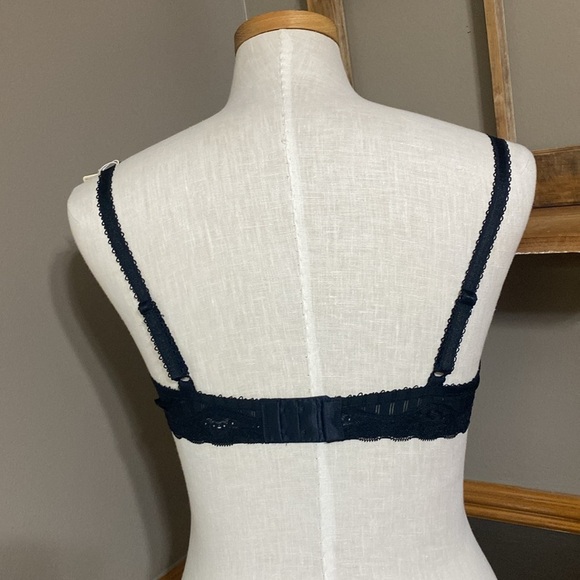 Ambrielle Myatique black & tan sheer stripe EXTREME Push up bra size 36C - Picture 4 of 8